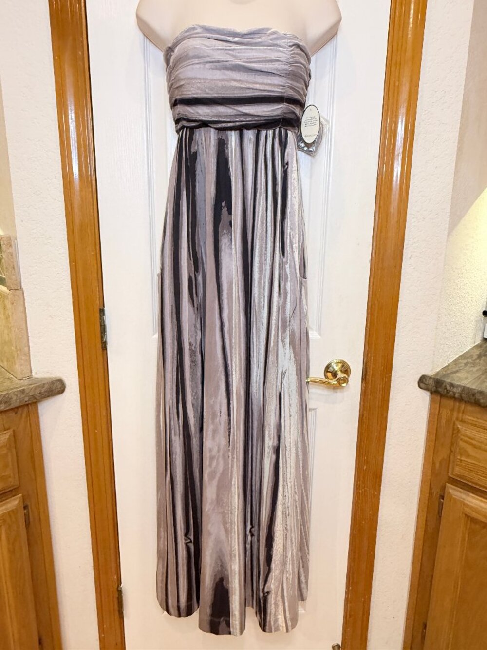 Soma Camille Convertible Strapless Maxi Dress w Lined Built-in Bra, sz M - NWT!